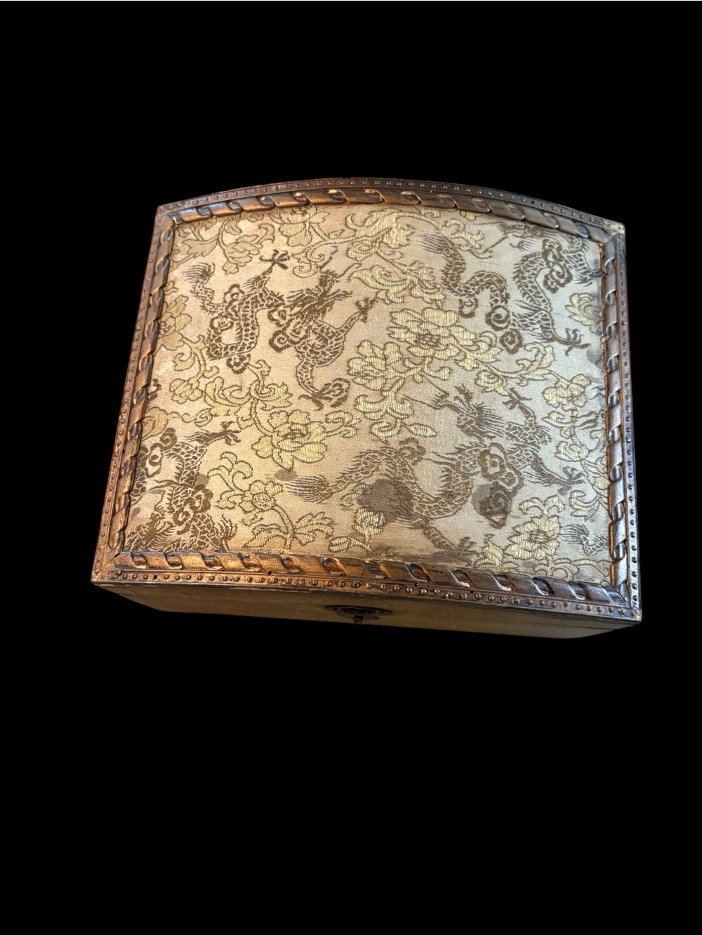 Decorative Gold and Cream Decorative Box - Elegant Home Accent